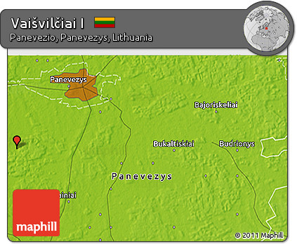 Physical 3D Map of Vaišvilčiai I