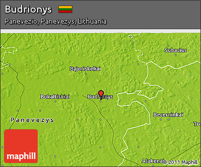 Physical 3D Map of Budrionys