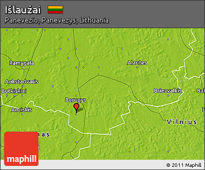 Physical 3D Map of Išlaužai