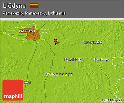 Physical 3D Map of Liūdynė