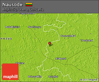 Physical 3D Map of Nausodė