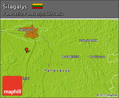 Physical 3D Map of Šilagalys
