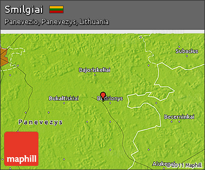 Physical 3D Map of Smilgiai