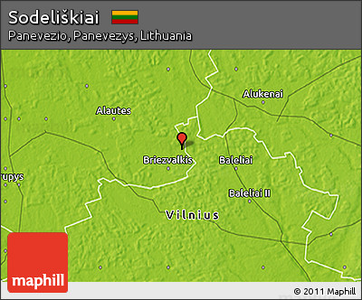 Physical 3D Map of Sodeliškiai
