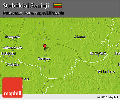Physical 3D Map of Stebėkiai Senieji