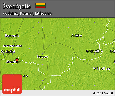 Physical 3D Map of Švenčgalis