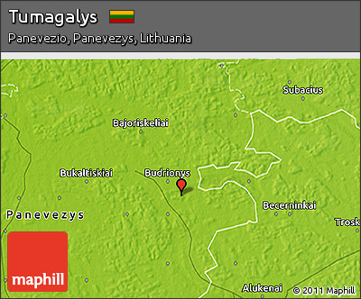 Physical 3D Map of Tumagalys