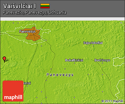 Physical 3D Map of Vaišvilčiai I