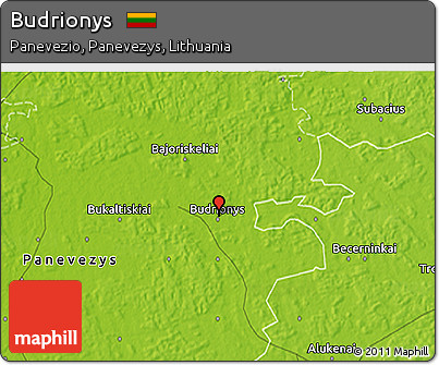 Physical 3D Map of Budrionys