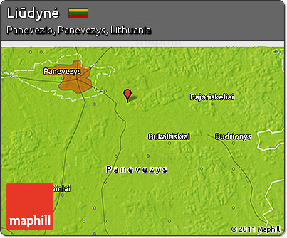 Physical 3D Map of Liūdynė