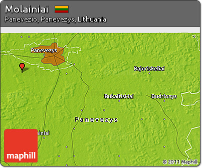 Physical 3D Map of Molainiai