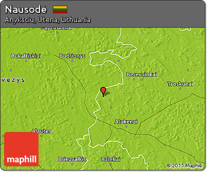 Physical 3D Map of Nausodė