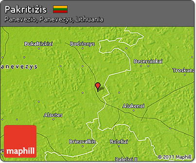 Physical 3D Map of Pakritižis