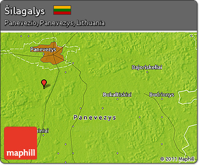 Physical 3D Map of Šilagalys