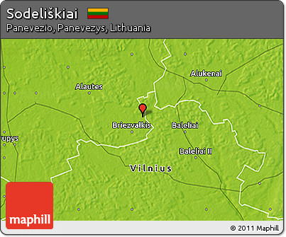 Physical 3D Map of Sodeliškiai