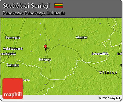 Physical 3D Map of Stebėkiai Senieji