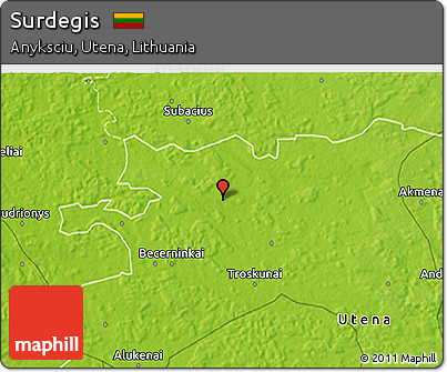 Physical 3D Map of Surdegis