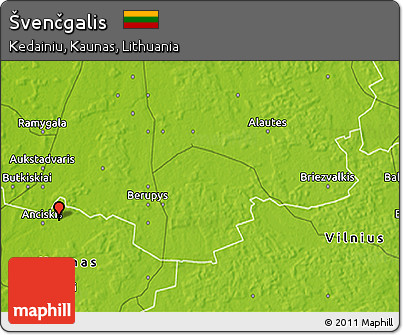 Physical 3D Map of Švenčgalis