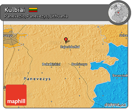 Political 3D Map of Kulbiai
