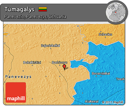 Political 3D Map of Tumagalys