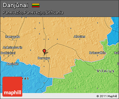 Political 3D Map of Danjūnai