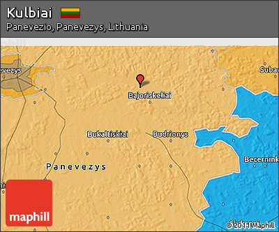 Political 3D Map of Kulbiai