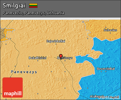 Political 3D Map of Smilgiai