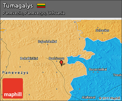 Political 3D Map of Tumagalys