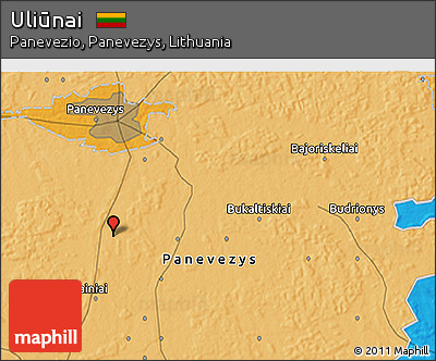 Political 3D Map of Uliūnai