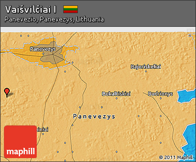 Political 3D Map of Vaišvilčiai I