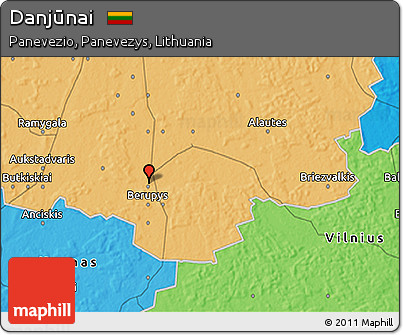 Political 3D Map of Danjūnai