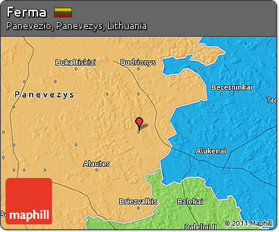 Political 3D Map of Ferma