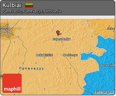 Political 3D Map of Kulbiai