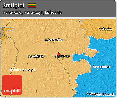 Political 3D Map of Smilgiai