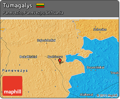 Political 3D Map of Tumagalys