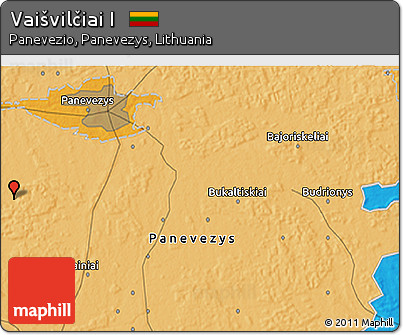 Political 3D Map of Vaišvilčiai I