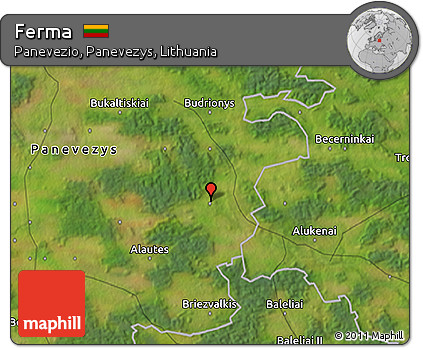 Satellite 3D Map of Ferma