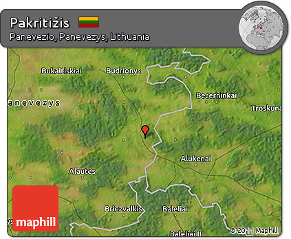 Satellite 3D Map of Pakritižis