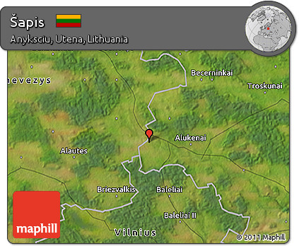 Satellite 3D Map of Šapis