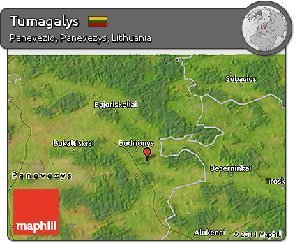 Satellite 3D Map of Tumagalys