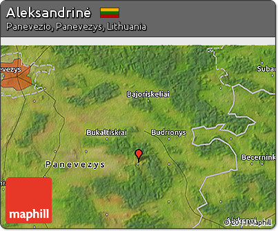 Satellite 3D Map of Aleksandrinė