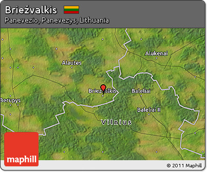 Satellite 3D Map of Briežvalkis