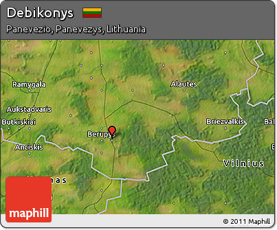 Satellite 3D Map of Debikonys