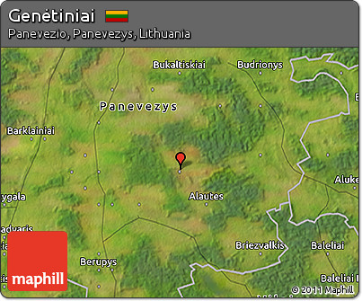 Satellite 3D Map of Genėtiniai
