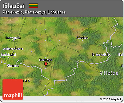 Satellite 3D Map of Išlaužai