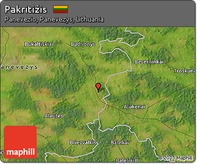 Satellite 3D Map of Pakritižis
