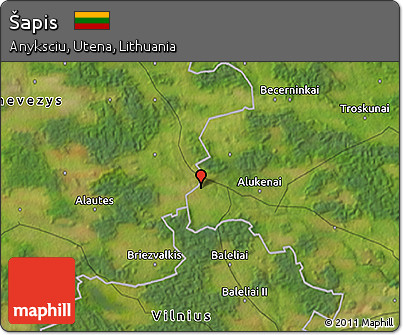 Satellite 3D Map of Šapis