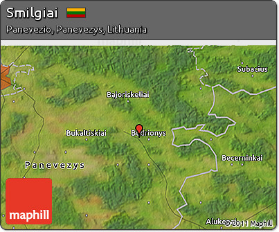 Satellite 3D Map of Smilgiai