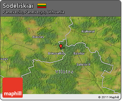 Satellite 3D Map of Sodeliškiai
