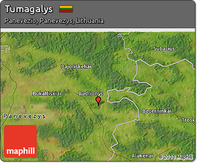 Satellite 3D Map of Tumagalys